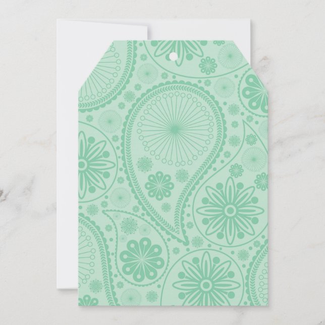 Mint green paisley pattern (Front)