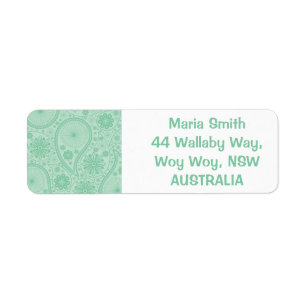 Mint green paisley pattern
