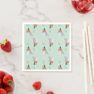 Mint Green Party Hat Birthday Napkin