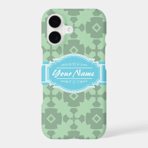 Mint Green pattern with Personalised Name