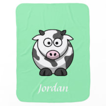 Mint Green Personalised Cow Blanket