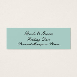 Mint Green Personalised Wedding Favour Tag Templat