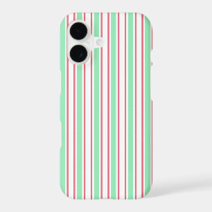 Mint green, pink and white candy stripes