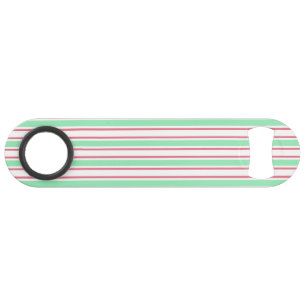 Mint green, pink and white candy stripes