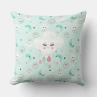 MINT GREEN PINK GRAY & BLACK PLUSH ANIMALS