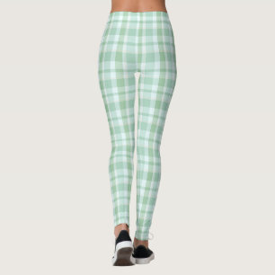Mint Green Plaid Leggings