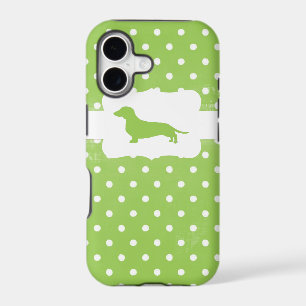 Mint Green Polka dot w/Dachshund