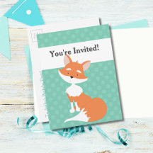Mint Green Polka-Dots•Woodland Fox•Custom