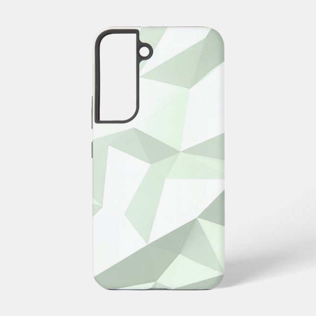 Mint Green Polygon Geometric Samsung Galaxy S22 Case (Back)