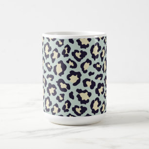 Mint green print coffee mug