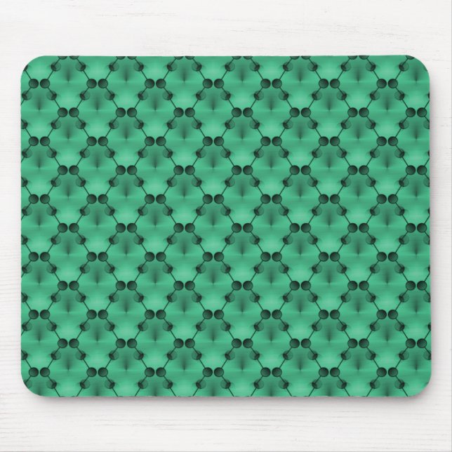 Mint Green Retro Funk Circles Mousepad (Front)
