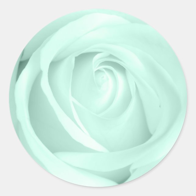 Mint Green Rose Envelope Seal (Front)