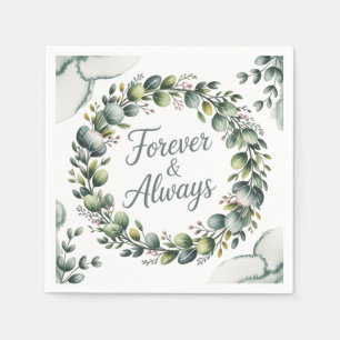 Mint Green & Sage Green Eucalyptus Napkin