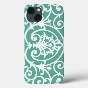 Mint green scrollwork pattern Case-Mate iPhone cas 13 Case
