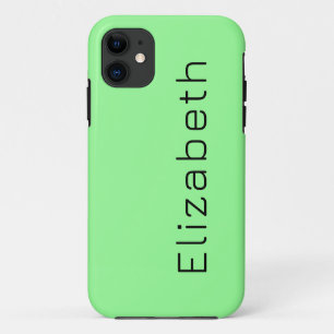 Mint Green Solid Colour   Minimalist Name Case-Mate iPhone Case