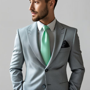mint green - solid colour  tie