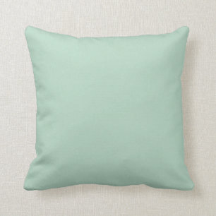 Mint green solid light fern natural cushion