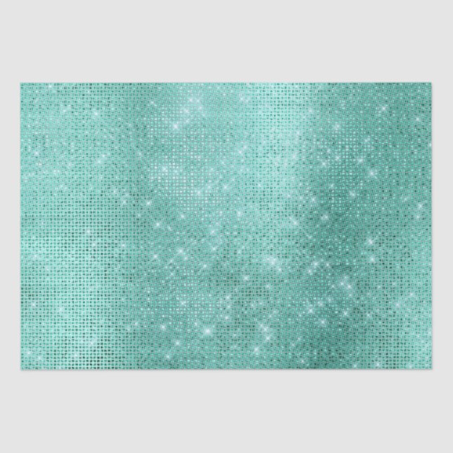Mint Green Sparkle Tissue Paper (Front)