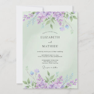 Mint Green Splendid Spring Wedding Invitation