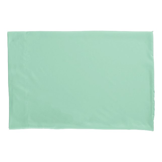 Mint Green Standard Sized Single Pillowcase (Front)