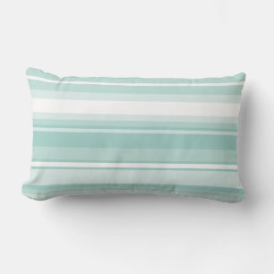 Mint green stripes lumbar cushion