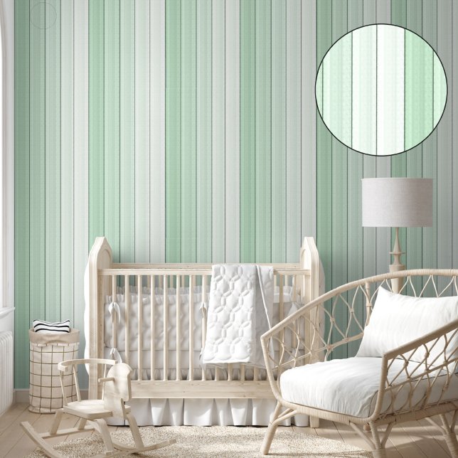 Mint Green Stripes Minimalist Modern Pastel lines Wallpaper (Creator Uploaded)