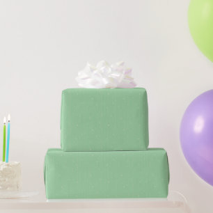 Mint green stripes monogram pastel minimal wrapping paper