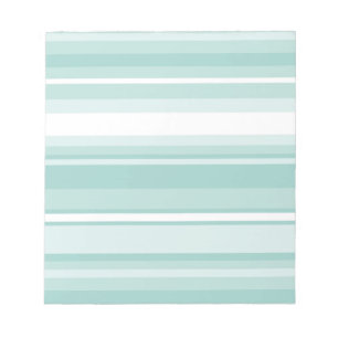 Mint green stripes notepad