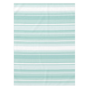 Mint green stripes tablecloth