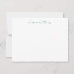 Mint Green Stylish Modern Elegant Girly Script Card