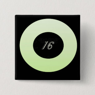Mint Green Sweet 16 15 Cm Square Badge