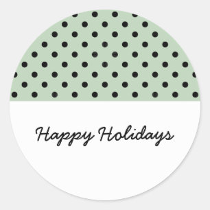 Mint Green Sweet Polka Dot Holiday Stickers