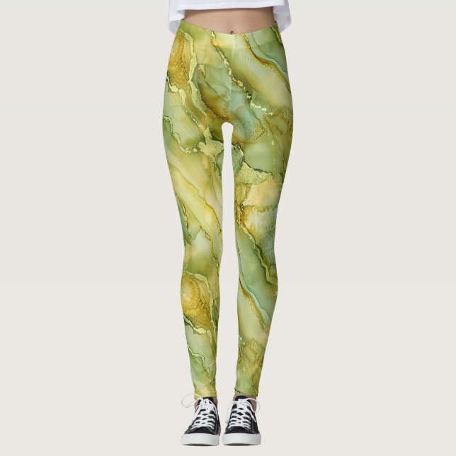 Mint Green Tea Leggings (Front)