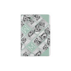 Mint Green Unique Photo Collage Custom Monogram