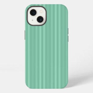 Mint Green Vertical Stripes Pattern iPhone 13 Case