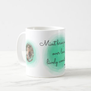 Mint Green Watercolor Dachshund - Custom Name Coffee Mug