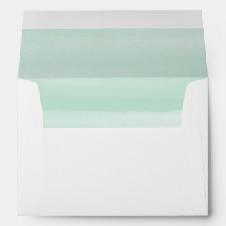 Mint Green Watercolor Return Address Envelope