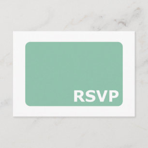 Mint Green Wedding RSVP Card