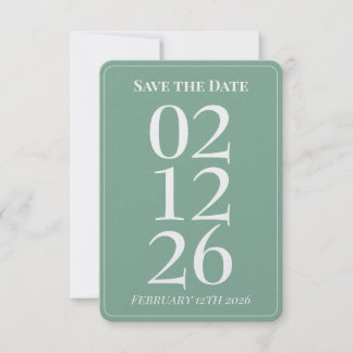 Mint Green Wedding Save the Date Cards