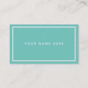 Mint Green White Minimal Pastel Business Card