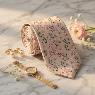 Mint Green Wildflower Tie
