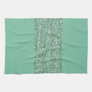 Mint Green with faux glitter Tea Towel