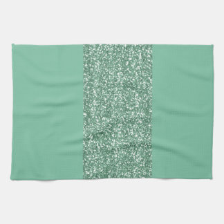 Mint Green with faux glitter Tea Towel