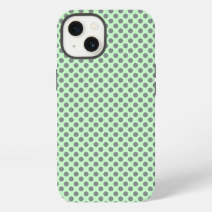 Mint Green with Grey Polka Dots by Shirley Taylor iPhone 13 Case