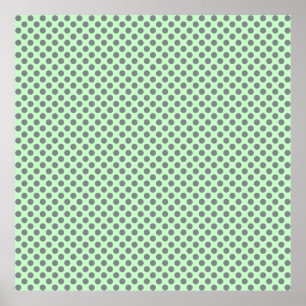 Mint Green with Grey Polka Dots by Shirley Taylor Poster