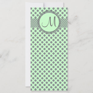 Mint Green with Grey Polka Dots-Monogram STaylor