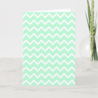Mint Green Zigzag Chevron Stripes. Card