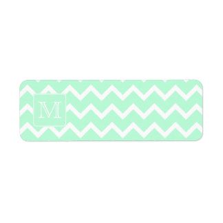 Mint Green Zigzag with Custom Monogram.
