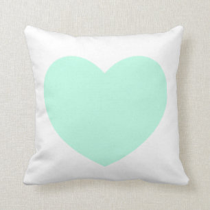 Mint Heart Pillow