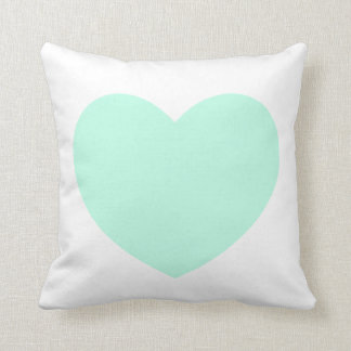 Mint Heart Pillow